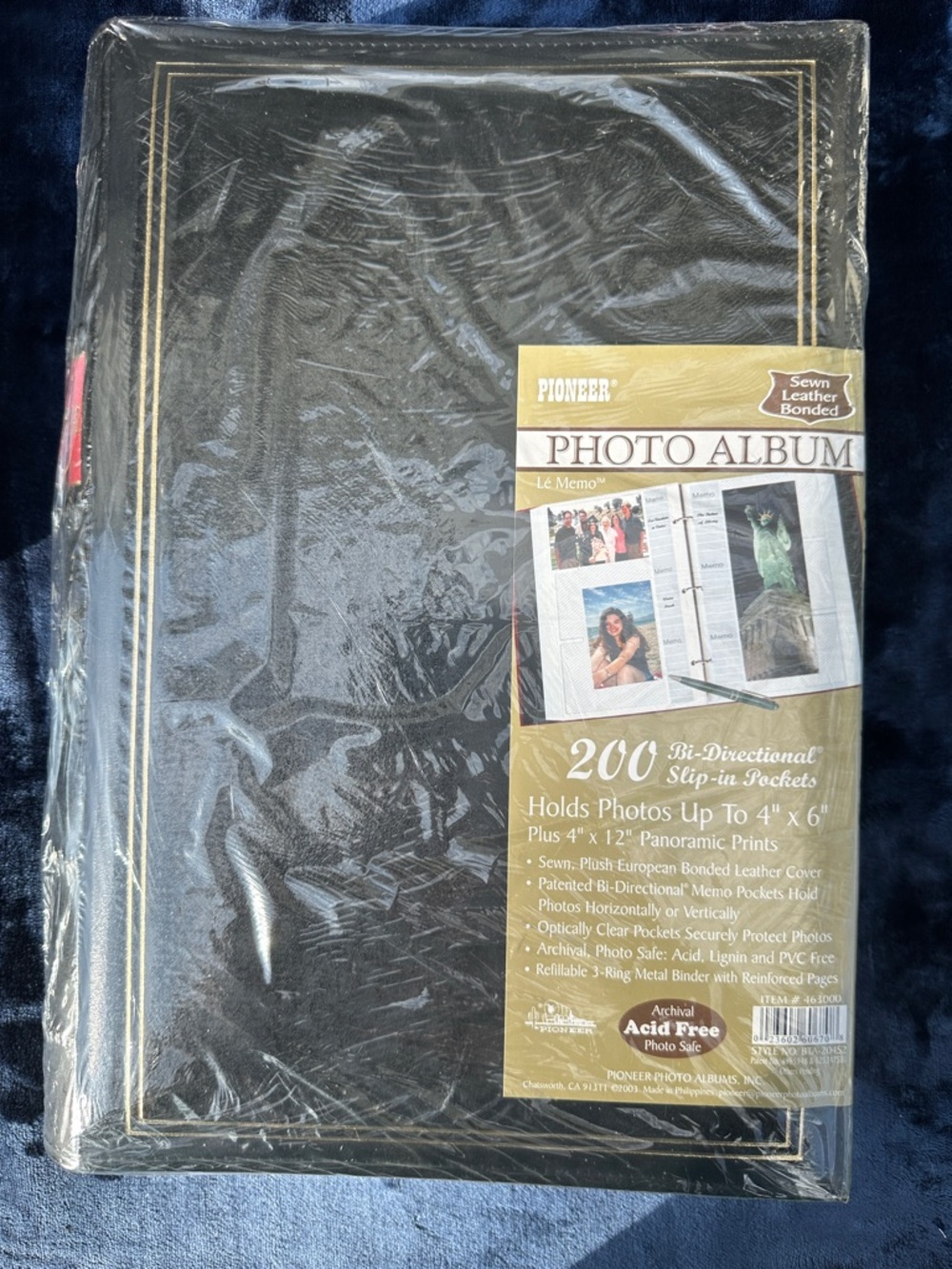 Brand New! PIONEER Black Bonded Leather 2-Pack Photo Albums Archival/Acid Free